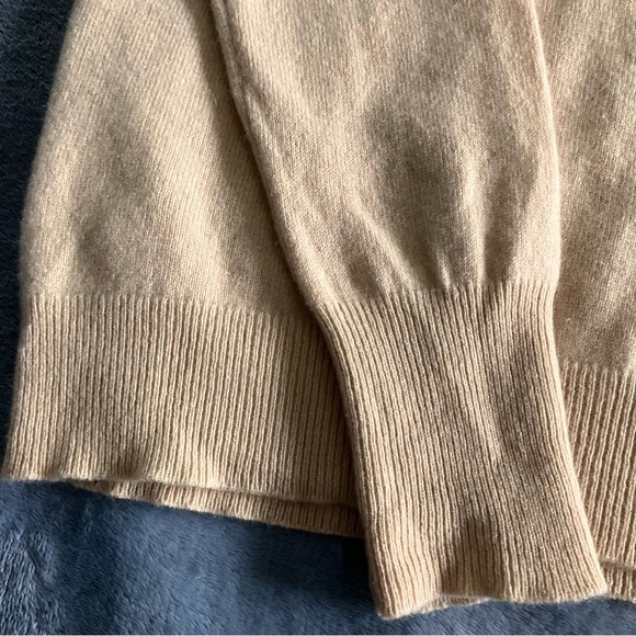 Jaeger 100% Cashmere Cream Deep Roll Neck Jumper Size L - Picture 4 of 7